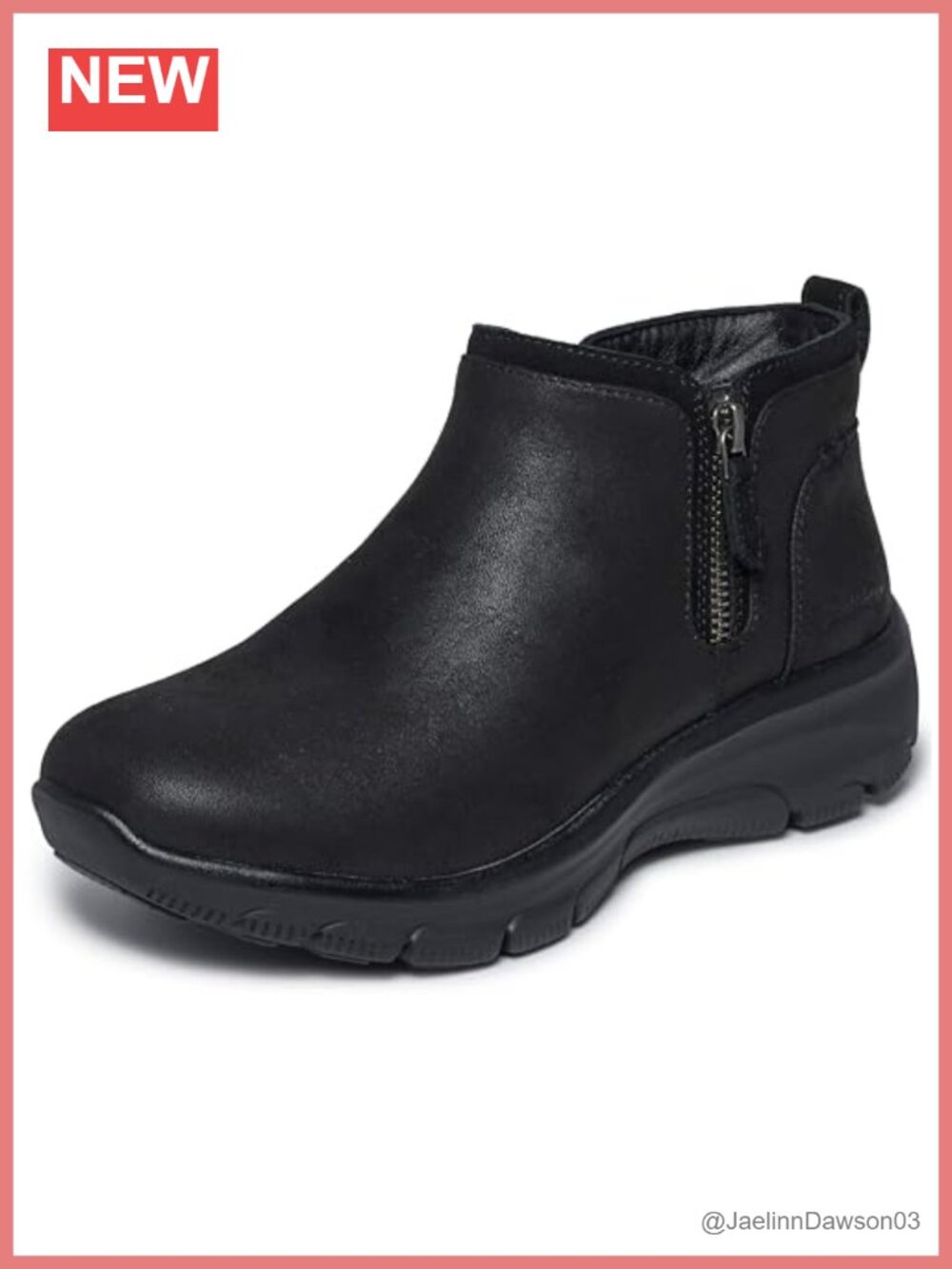 Skechers Relaxed Fit Easy Going Fall View Ankle Bootie Faux Leather Faux Fur